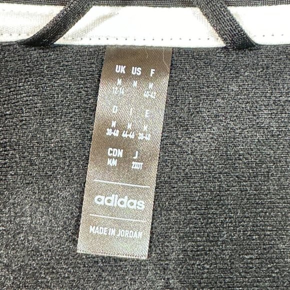 Adidas Women's M Slim Fit Warm-Up 3-Stripes Athletic Track Jacket Full Zip NEW - Picture 5 of 15